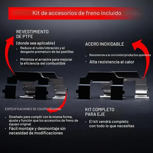 Miniatura 6 de R1 Concepts Kit de freno delantero y trasero para Acura RSX Base Coupe 2002-2006 de 2 puertas; Honda Civic Si Hatchback 2004-2005 de 2 puertas