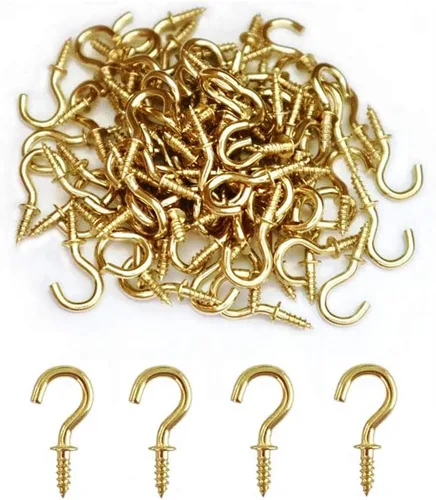 Miniatura 8 de Ganchos de techo negros pequeños de 1/2 pulgadas, ganchos de luz atornillados, gancho de joyería para bricolaje (paquete de 60 unidades)