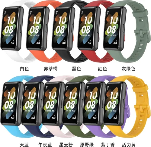 Miniatura 3 de Senter Correa de repuesto de goma suave de liberación rápida para reloj inteligente Huawei Band 7