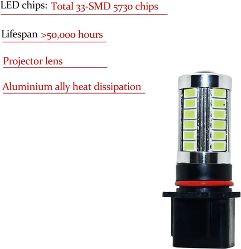 Miniatura 5 de Luces antiniebla brillantes LED DRL, azul hielo, P13W