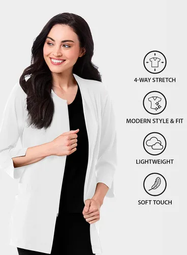 Miniatura 7 de Maevn Smart Lab Coats - Chaqueta de laboratorio con manga de 34 pulgadas para mujer