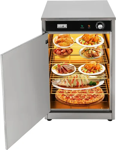 Calentador de alimentos de caja caliente, horno eléctrico de calentamiento comercial de 5 estantes, armario de sujeción con calefacción de encimera