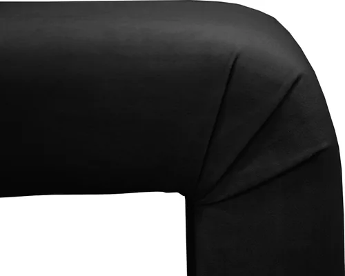 Miniatura 6 de Meridian Furniture Colección minimalista moderna Banco tapizado de terciopelo contemporáneo, 53 pulgadas de ancho x 14.75 pulgadas de profundidad