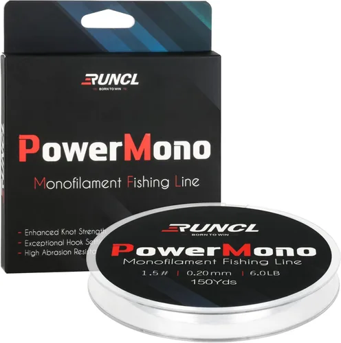 Miniatura 13 de Runcl PowerMono - Línea de pesca monofilamento de 300/500/1000 yardas, máxima resistencia, amortiguación de sacudidas, suspensión en agua, nudos