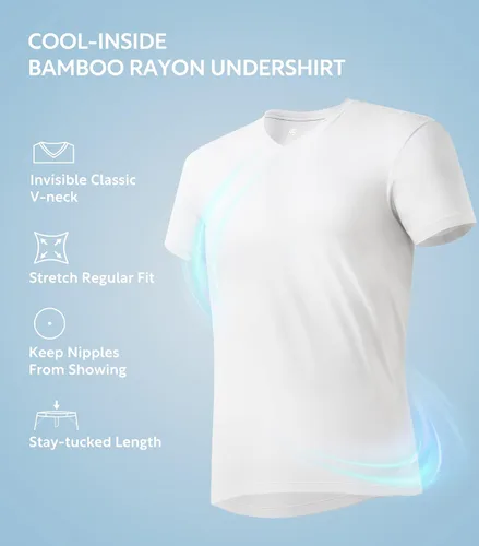 Miniatura 3 de DAVID ARCHY Camisetas suaves y cómodas de rayón de bambú para hombre, camisetas de manga corta, paquete de 3