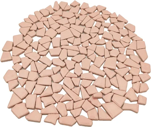 Miniatura 14 de Azulejos de mosaico de cerámica de 7.05 oz para manualidades, azulejos de mosaico de porcelana de 0.2 x 0.8 pulgadas para decoración del hogar