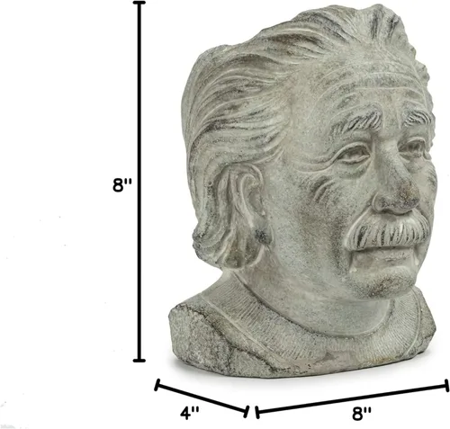 Miniatura 6 de Abbott Collection - Maceta pequeña con cabeza de Einstein, color gris (4 x 8 pulgadas)