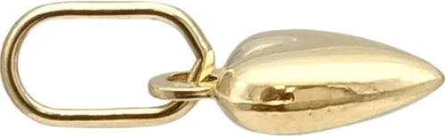 Miniatura 5 de FindingKing Colgante de corazón inflado de oro amarillo de 14 quilates, 0.315 x 0.236 in (.31" x .24"), Oro amarillo