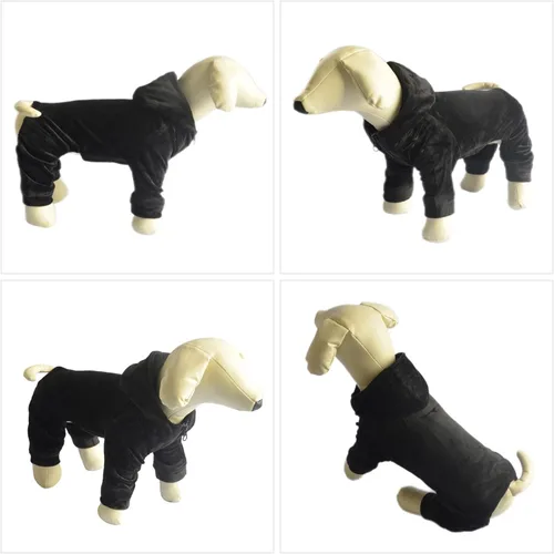 Miniatura 2 de Pijamas para perros, overoles para mascotas, pijamas para todas las estaciones, sudaderas de terciopelo para perros de 4 patas y cuatro pies