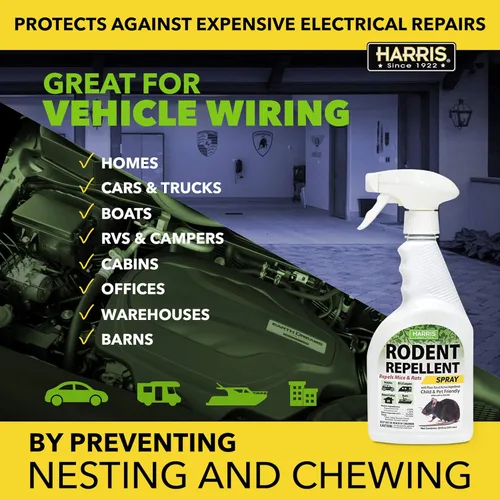 Miniatura 3 de HARRIS Aceite de menta repelente de ratones y roedores en aerosol para casa y motores de automóviles, sustituto humanitario de trampa para ratones