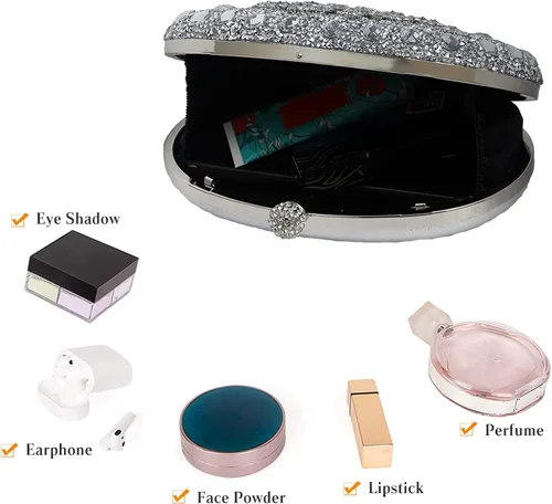 Miniatura 4 de Bolso de noche para mujer, bolso de mano con lentejuelas brillantes