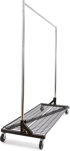 Miniatura 12 de Perchero comercial para ropa (perchero en Z) - Perchero con ruedas, perchero en Z con construcción KD con tubos cuadrados duraderos, perchero