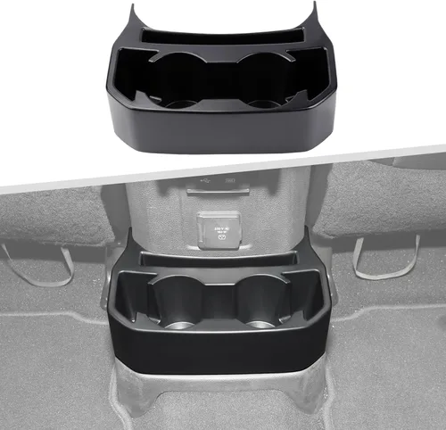 Jimen Soporte para tazas trasero JL, soporte doble extra para tazas, bandeja organizadora de bebidas para asiento trasero compatible con Jeep