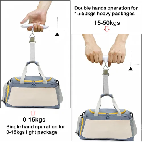 Miniatura 4 de Báscula de viaje digital recargable con correa para equipaje y maleta, peso máximo de hasta 110 libras110.2 lbs y diseño de pantalla LCD, puerto USB