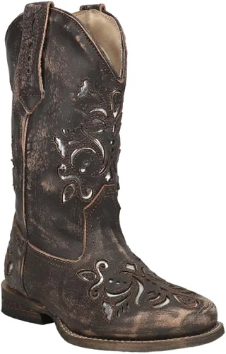 Miniatura 2 de Roper Belle - Botas vaqueras con punta cuadrada (bebéniño pequeño), Beige Bronceado