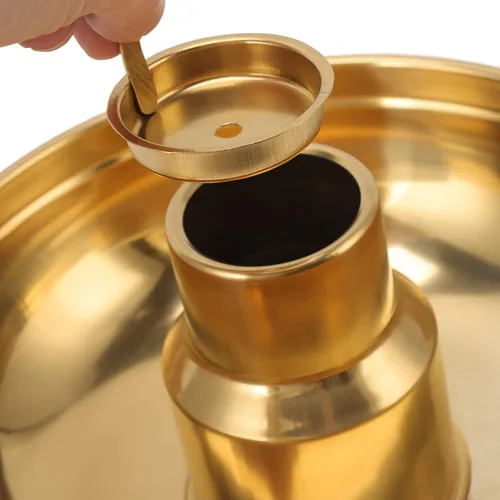 Miniatura 9 de Olla de acero inoxidable portátil de carbón de leña pequeña olla de hielo seco pequeña para una persona té de leche para suministros para el hogar