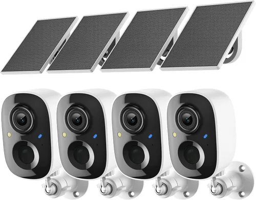 Miniatura 11 de Cámara de seguridad 2K inalámbrica para exteriores, cámaras WiFi alimentadas por energía solar para seguridad del hogar con detección de movimiento
