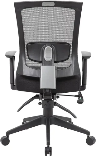 Miniatura 5 de Mesh Back Task Chair Black Ergonomic 3 Paddle Control System Adjustable Office Seating Breathable Lumbar Support Swivel Desk Chair with Pneumatic