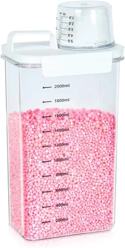 Miniatura 9 de Tokokimo Dispensador de detergente para ropa sucia – Recipiente de polvo y dispensador de perlas de refuerzo de aroma para organización de lavandería