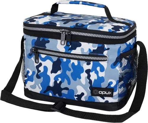 Miniatura 8 de OPUX - Fiambrera de alta calidad, aislada para hombres y mujeres adultas, resistente al almuerzo escolar para niños, niñas, niños Bolsa de Azul
