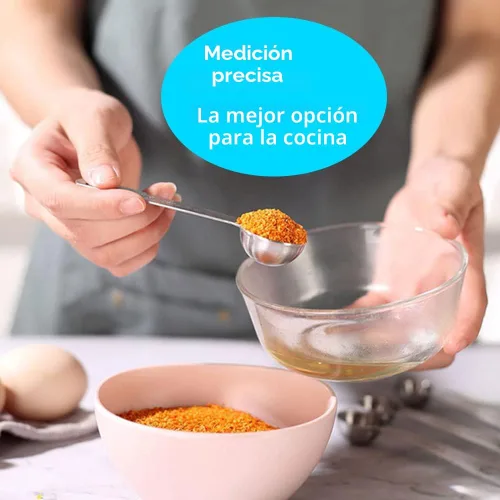 Miniatura 3 de AIKEXIN Juego de 20 tazas y cucharas medidoras de acero inoxidable, cucharas medidoras de plástico para ingredientes secos y líquidos, utensilios