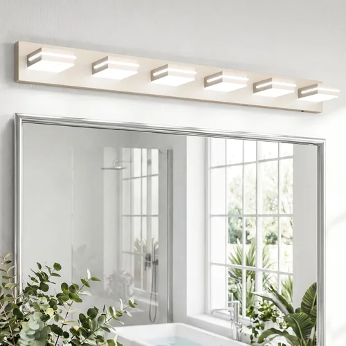 Miniatura 8 de VOLISUN 5CCT Lámparas de Baño sobre Espejo, Regulables, Cabezal Giratorio 360°, 24 pulgadas, 3 Lámparas de Tocador de Baño, Luces LED de Tocador