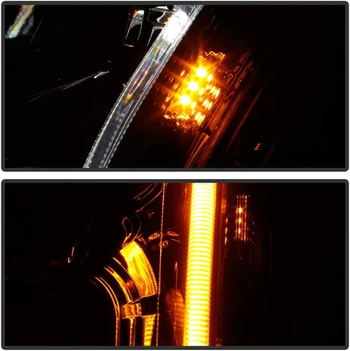 Miniatura 7 de ACANII - Para [modelo halógeno] 2008-2014 Cadillac CTS carcasa cromada Switchback LED tubo proyector faros delanteros
