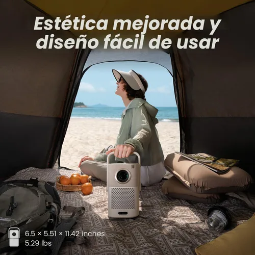 Miniatura 8 de [Sonido de JBL y batería integrada] Proyector para exteriores Yaber T2 con WiFi 6 y Bluetooth, proyector portátil de película inteligente Native