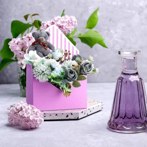 Miniatura 7 de Geyee 16 cajas de sobres para ramo de floristería del día de la madre, cajas de papel de regalo, cajas de papel de regalo, caja sobre de regalo