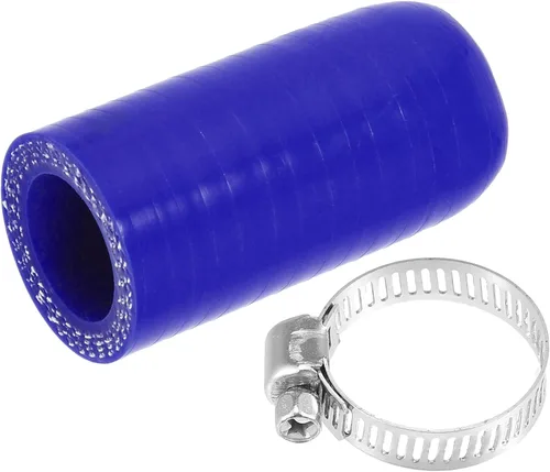 Miniatura 17 de uxcell 1 Unidades 0.236 in ID Silicona Tapa de Refrigerante con Abrazadera para Calentador de Refrigerante Bypass Vacío Agua Puerto Azul