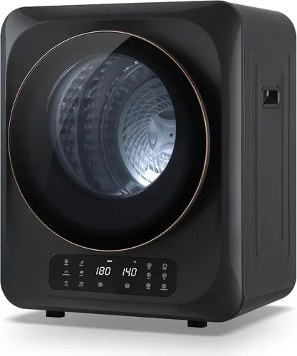 Miniatura 10 de Auertech Secadora de ropa portátil de 1.5 pies cúbicos, secadora eléctrica de carga frontal de 850 W con tambor de acero inoxidable, perilla