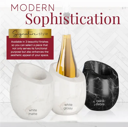 Miniatura 6 de Cubo Enfriador de Vino de Mármol Homeries - Enfriador de Vino y Champán para Fiestas, Cena – Mantén el Vino y las Bebidas Frías, Enfriadores de Vino