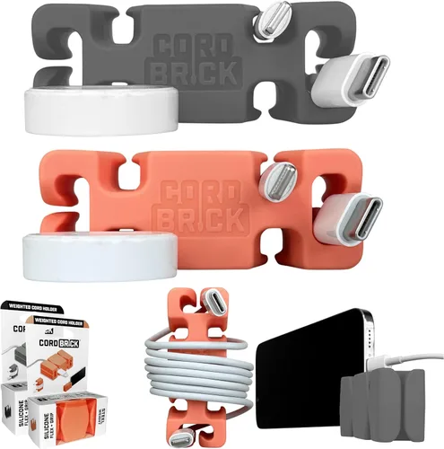 Miniatura 24 de CordBrick Rellenos para Calcetines para Adultos Gestión de Cables Soporte de Cable con Peso Envoltorio de Cable Soporte para Teléfono - Organizador