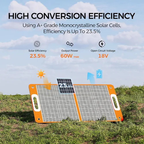 Miniatura 4 de Solar Generator With Solar Panel Included, FF Flashfish 151Wh Portable Power Station+60W Solar Panel(DC/USB-A/USB-C Output), Backup Power Battery