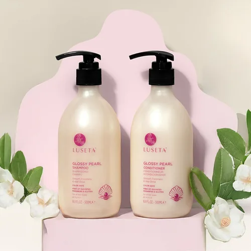Miniatura 2 de Set de champú y acondicionador Luseta de perla brillante, suaviza y humecta, combate el encrespamiento y añade brillo, hidratante para cabello