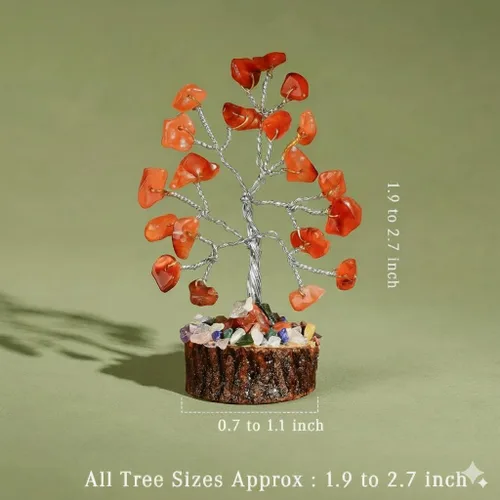 Miniatura 2 de Conjunto de Árboles de Cristal de 12, Regalos Pensados para Mujeres, Decoración de Escritorio de Oficina, Hogar, Decoración de Estante para Energía