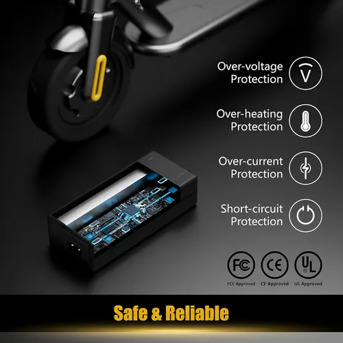 Miniatura 8 de Carsty Cargador Hoverboard de 42 V con certificación UL Carga rápida de 1.5 A para scooters eléctricos
