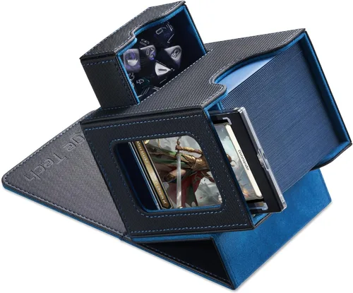 Miniatura 11 de Mage Tech Caja de cartas para MTG Commander, diseño patentado, pantalla Commander, se adapta a 100 tarjetas de doble manga, ladrillo de tarjetas