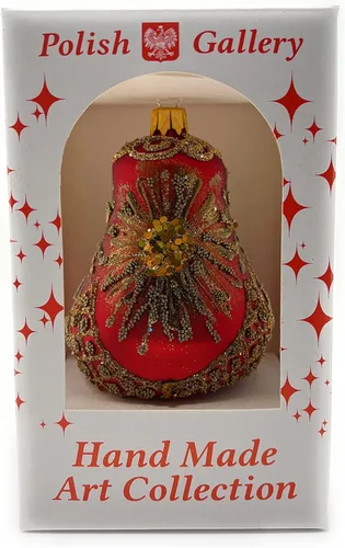 Miniatura 9 de Adorno de campana de Navidad de vidrio soplado de 4 pulgadas (estrella de fuego)