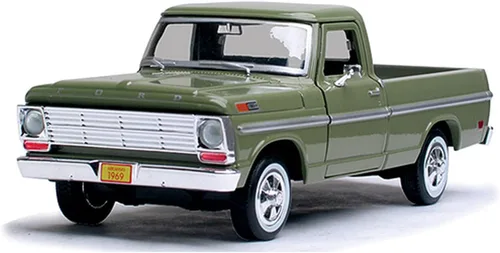 Miniatura 2 de Motor Max 1969 Ford F-100 Pickup, color verde - Motormax Premium American 79315-1/24 escala modelo auto fundido a presión