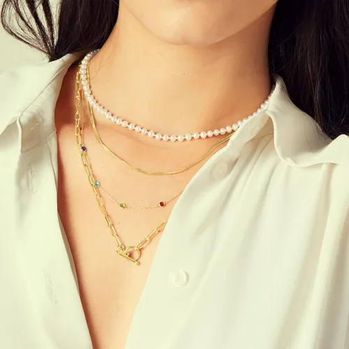 Miniatura 5 de RS Pure by Ross-Simons 0.80 ct. t.w. Multi-Gemstone Station Necklace in 14kt Yellow Gold
