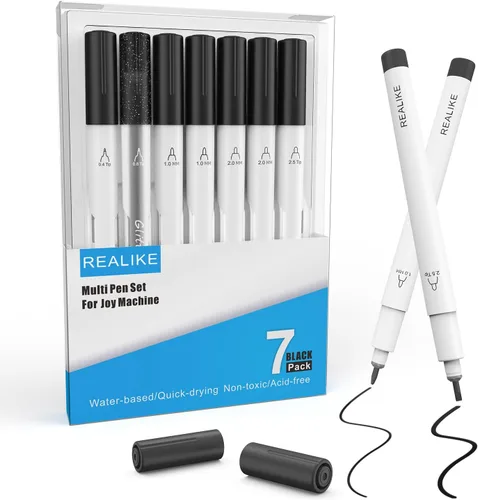Miniatura 7 de REALIKE Bolígrafos metálicos compatibles con Cricut Joy/Xtra, juego de 12 rotuladores multicolor (punta de 1.0)