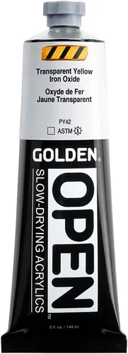 Miniatura 11 de GOLDEN OPEN Acrílicos de secado lento, Siena cruda, tubo de 2 fl oz, Pintura acrílica profesional, semiopaca Tierra de sierra natural