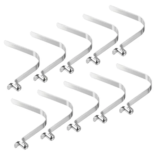 Miniatura 26 de PATIKIL Broches de paleta de kayak de 0.197 x 0.118 in, paquete de 10 clips de acero en forma de V de un solo pasador, clips de resorte, tubo