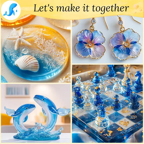 Miniatura 3 de Kit de resina epoxi JHKL RESIN 1 galón transparente, sin burbujas y sin amarillamiento para fundición y recubrimiento, para mesa, resina epoxi