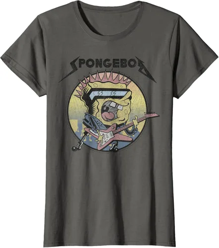Miniatura 5 de SpongeBob SquarePants Camiseta de manga corta Heavy Metal Rock