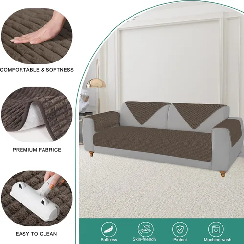 Miniatura 2 de Foxdecor Juego de 2 fundas antideslizantes para reposabrazos de sillón, fundas para reposabrazos de sillón, fundas para reposabrazos de sofá, fundas