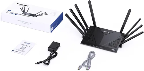 Miniatura 8 de WAVLINK AX6000 Router WiFi 6 de doble banda, enrutador Gigabit de alta velocidad para Internet inalámbrico, 8 antenas de alta ganancia, puerto
