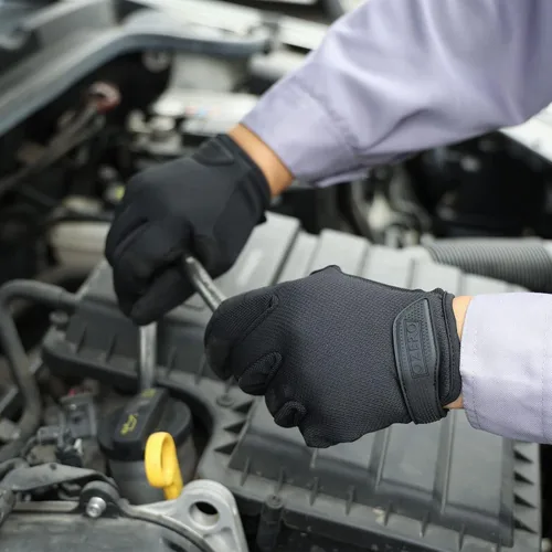 Miniatura 5 de OZERO Work Gloves Men Women, Mechanic Gloves with Touchscreen Grip, Synthetic Leather Palm, Breathable Flex Fit, EN388 Tested