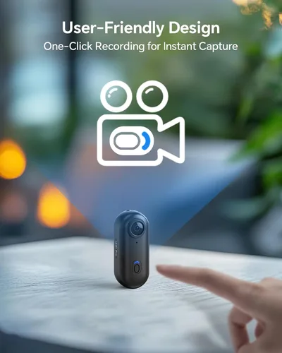 Miniatura 5 de BOBLOV Mini cámara corporal W4 4K, cámara portátil de 64 GB con clip giratorio de 360° y clip magnético, 120 minutos para grabación, fácil de usar